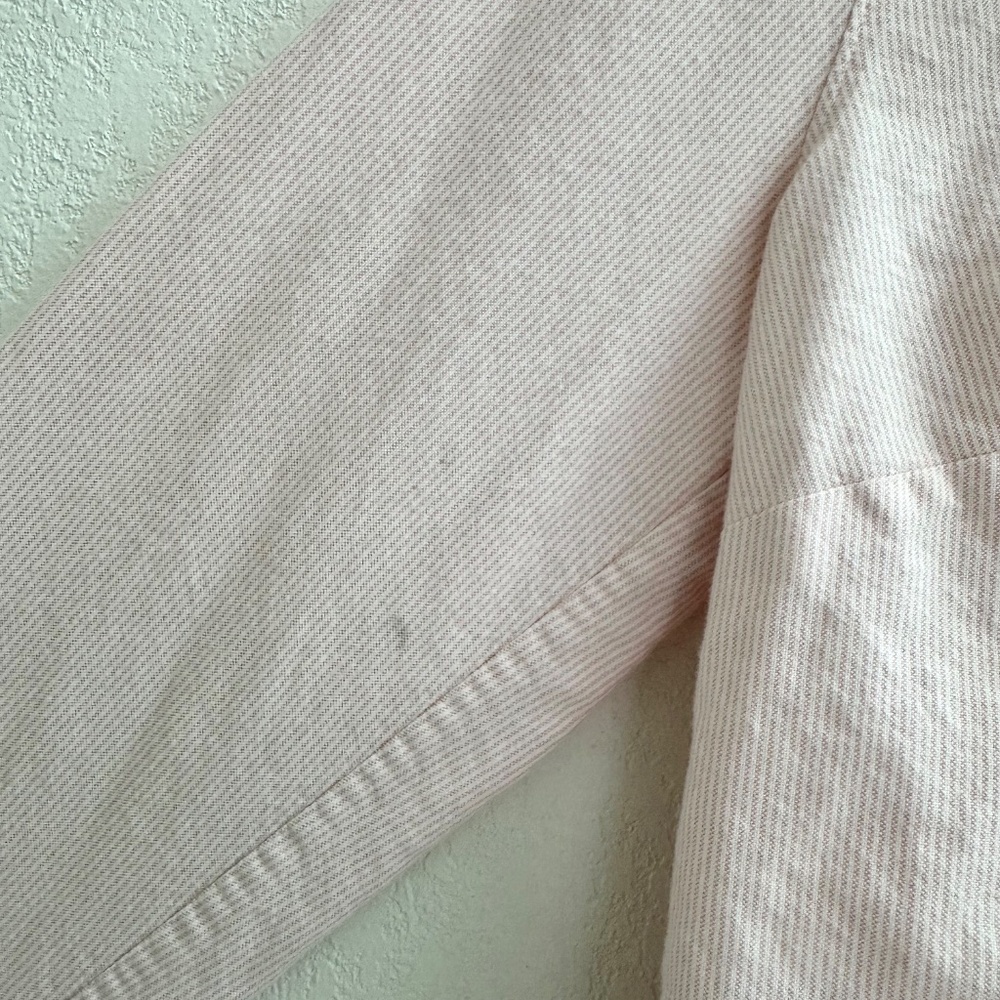 J.Crew Soft Pink and White Striped Button Down Popover Shirt - Picture 4 of 4